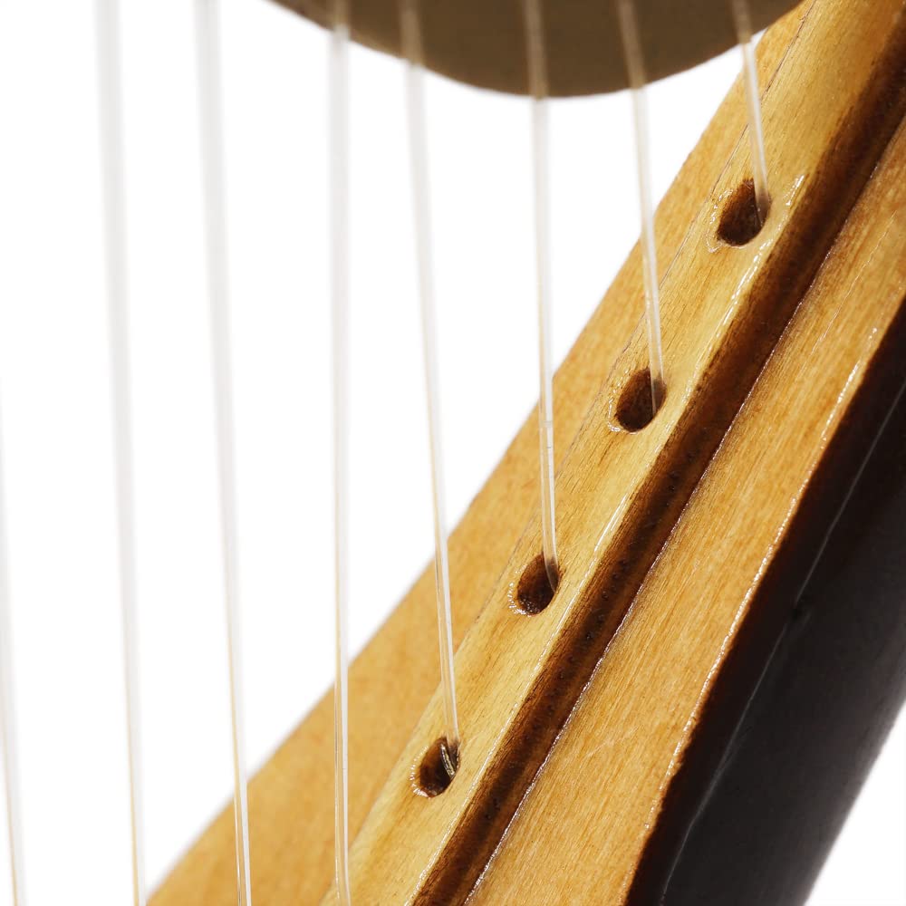 Amazon | 1/12 ミニチュア 楽器 ハープ 木製竪琴 ハードケース付き